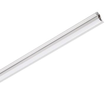 48V TRACK Schienenabdeckung, 26 mm, für Aufbauschiene tief und Einbauschiene,2 m, weiß