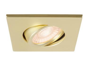 Preview: UNIVERSAL DOWNLIGHT Abdeckung, für Downlight IP20, schwenkbar, eckig, gold matt