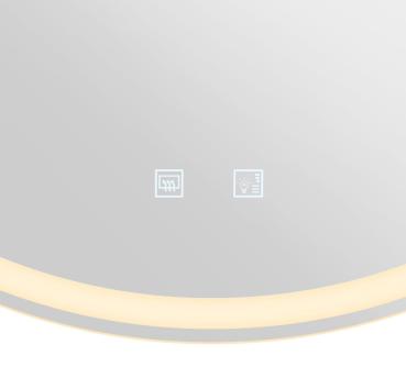 TRUKKO 80, Spiegel Ø 80 cm, chrom