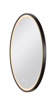 TRUKKO 60, Spiegel Ø 60 cm, chrom, schwarzer rand