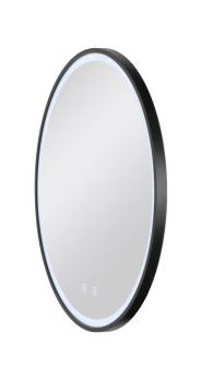 Preview: TRUKKO 60, Spiegel Ø 60 cm, chrom, schwarzer rand