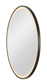 TRUKKO 80, Spiegel Ø 80 cm, chrom, schwarzer rand