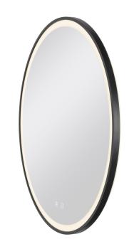 Preview: TRUKKO 80, Spiegel Ø 80 cm, chrom, schwarzer rand