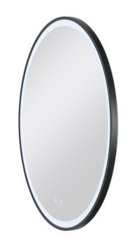 Preview: TRUKKO 80, Spiegel Ø 80 cm, chrom, schwarzer rand