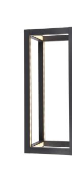 Preview: QUADRULO, Wandaufbauleuchte, 3000 K, anthrazit/braun