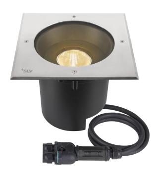 DASAR® XL, RL eckige Abdeckung 24° 3000 K incl. DALI-Treiber edelstahl