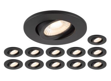 Sonderangebot: 12x UNIVERSAL DOWNLIGHT MOVE PHASE inkl. Abdeckung, Set bestehend aus 12x 1007090 UNIVERSAL DOWNLIGHT MOVE PHASE, IP20 38° und 1007091 UNIVERSAL DOWNLIGHT Abdeckung - schwarz