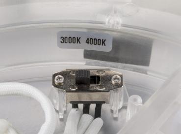 MEDO® PRO 40, Wand- und Deckenaufbauleuchte, rund, 3000/4000 K, 19 W, Phasenabschnitt, 110°, weiß