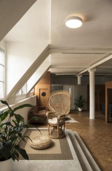 MEDO® 40, Wand- und Deckenaufbauleuchte, rund, 2700/3000/4000 K, 20 W, Phasenabschnitt, 110°, weiß