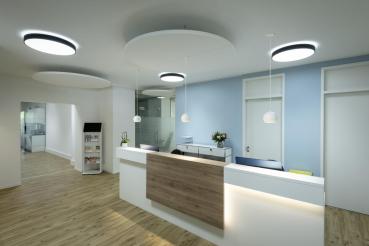 MEDO® 90, Deckenaufbauleuchte, rund, 2700/3000/4000 K, 79 W, Phasenabschnitt, 110°, schwarz