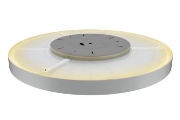 Preview: MEDO® 90, Deckenaufbauleuchte, rund, 2700/3000/4000 K, 79 W, Phasenabschnitt, 110°, grau