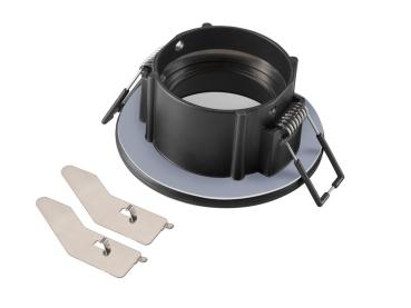 Preview: NEW TRIA® 68, Deckeneinbauring, D: 8.3 H: 3.55 cm, IP 65, inkl. Glas, schwarz