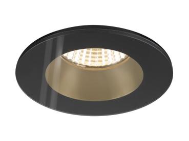 Preview: NEW TRIA® 68, Deckeneinbauring, D: 8.3 H: 3.55 cm, IP 65, inkl. Glas, schwarz