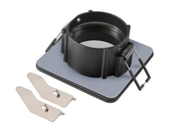 Preview: NEW TRIA® 68, Deckeneinbauring, L: 8.3 B: 8.3 H: 3.55 cm, IP 65, inkl. Glas, schwarz