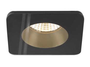 Preview: NEW TRIA® 68, Deckeneinbauring, L: 8.3 B: 8.3 H: 3.55 cm, IP 65, inkl. Glas, schwarz