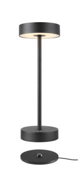 Preview: VINOLINA, Tischleuchte, Akku, IP54, 2700/3000 K, TOUCH, schwarz
