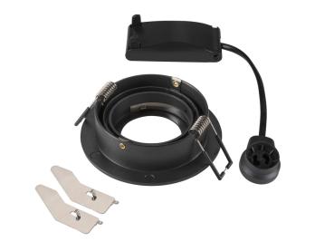 Preview: NEW TRIA® 75, Deckeneinbauleuchte, rund, max. 10 W GU10, schwarz