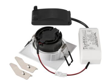 Preview: NEW TRIA® 68, Deckeneinbauleuchte, 3000 K, 38°, IP 20, quadratisch, weiß