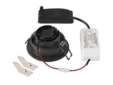 Preview: NEW TRIA® 75, Deckeneinbauleuchte, 2700 K, 38°, IP 20, rund, schwarz