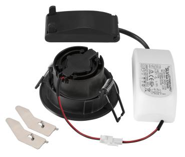 Preview: NEW TRIA® 68, Deckeneinbauleuchte, 1800-3000 K, 60°, IP 20, rund, schwarz