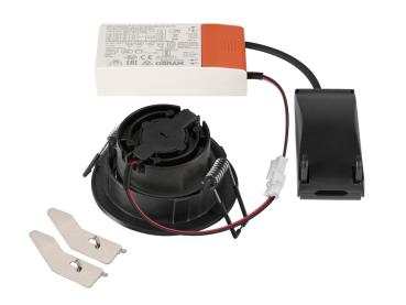 Preview: NEW TRIA® UNIVERSAL 68, Deckeneinbauleuchte, 2500/3000/4000 K, 38°, IP 20, rund, schwarz