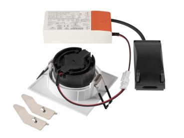 Preview: NEW TRIA® UNIVERSAL 68, Deckeneinbauleuchte, 2500/3000/4000 K, 38°, IP 20, quadratisch, weiß