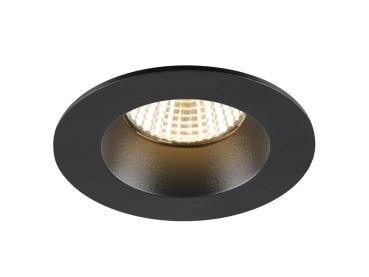 NEW TRIA® UNIVERSAL 68, Deckeneinbauleuchte, 2500/3000/4000 K, 38°, IP 20 / IP 65, rund, schwarz