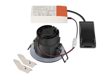 Preview: NEW TRIA® UNIVERSAL 68, Deckeneinbauleuchte, 2500/3000/4000 K, 38°, IP 20 / IP 65, rund, schwarz