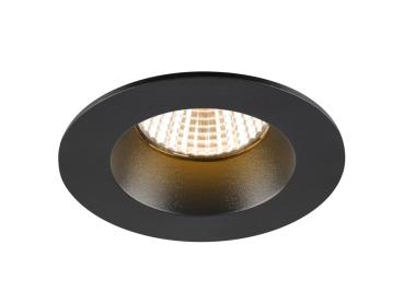 NEW TRIA® UNIVERSAL 68, Deckeneinbauleuchte, 2500/3000/4000 K, 38°, IP 20 / IP 65, rund, schwarz