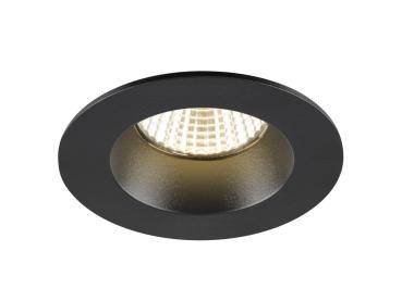 NEW TRIA® UNIVERSAL 68, Deckeneinbauleuchte, 2500/3000/4000 K, 38°, IP 20 / IP 65, rund, schwarz