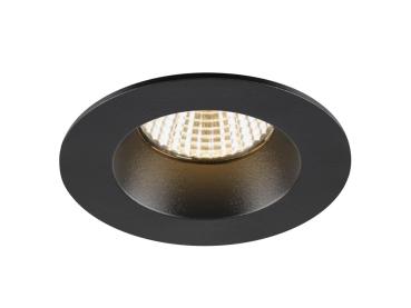 NEW TRIA® UNIVERSAL 68, Deckeneinbauleuchte, 2500/3000/4000 K, 38°, IP 20 / IP 65, rund, schwarz