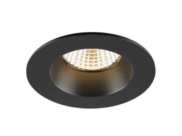 NEW TRIA® UNIVERSAL 68, Deckeneinbauleuchte, 2500/3000/4000 K, 38°, IP 20 / IP 65, rund, schwarz