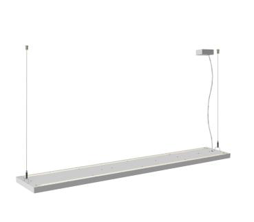 Preview: WORKLIGHT PRO 150, Pendelleuchte, 150 cm, 4000 K, DALI, Touch, grau