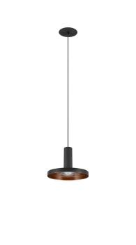 LALU®, Pendelleuchte, Led Base, Einbau, Mix&Match, 150 cm, 9.5 W, 3000 K, PHASE, schwarz