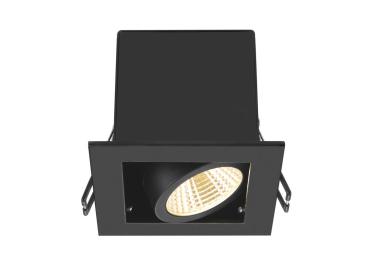 KADUX, Deckeneinbauleuchte, single, 3000 K, 38°, IP 20, quadratisch, schwarz