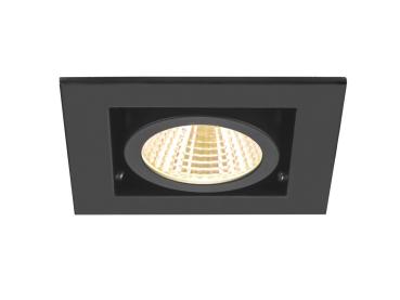 KADUX, Deckeneinbauleuchte, single, 3000 K, 38°, IP 20, quadratisch, schwarz