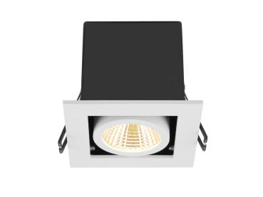 Preview: KADUX, Deckeneinbauleuchte, single, 3000 K, 38°, IP 20, quadratisch, weiß