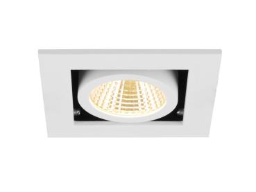 KADUX, Deckeneinbauleuchte, single, 3000 K, 38°, IP 20, quadratisch, weiß