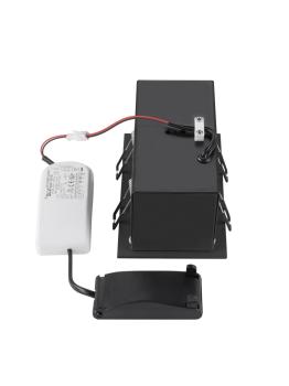 Preview: KADUX, Deckeneinbauleuchte, double, 3000 K, 38°, IP 20, quadratisch, schwarz