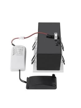 Preview: KADUX, Deckeneinbauleuchte, double, 3000 K, 38°, IP 20, quadratisch, weiß