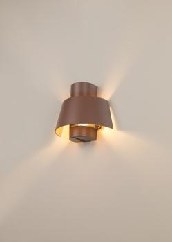 PHOTONI, Wandaufbauleuchte, konisch, 1x max. 13 W, E27, rost