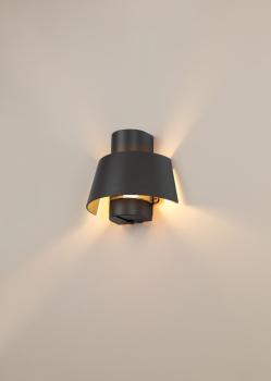 PHOTONI, Wandaufbauleuchte, konisch, 1x max. 13 W, E27, schwarz