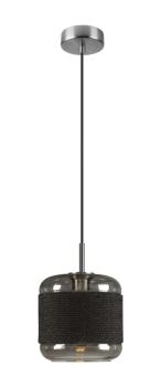 PANTILO ROPE 20, Pendelleuchte, 250 cm, E27, 15 W, silber