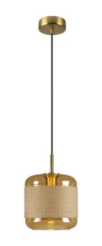 PANTILO ROPE 20, Pendelleuchte, 250 cm, E27, 15 W, gold