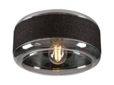 Preview: PANTILO ROPE 27, Wand- und Deckenaufbauleuchte, zylindrisch, 1x max. 15 W E27, silber