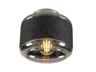 Preview: PANTILO ROPE 19, Wand- und Deckenaufbauleuchte, zylindrisch, 1x max. 15 W E27, silber