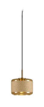 PANTILO ROPE 19, Pendelleuchte, 250 cm, E27, 15 W, gold