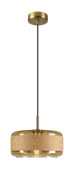 PANTILO ROPE 27, Pendelleuchte, 250 cm, E27, 15 W, gold