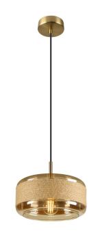 Preview: PANTILO ROPE 27, Pendelleuchte, 250 cm, E27, 15 W, gold