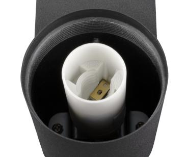 VARYT, Wandaufbauleuchte, rund, 1x max. 6 W E14, schwarz